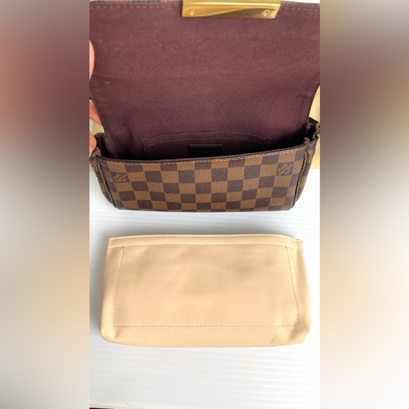 Authentic Louis Vuitton Favorite PM Damier Ebene Crossbody Clutch Purse Handbag - Picture 15 of 16